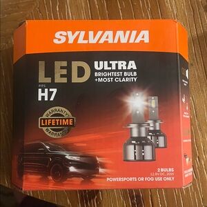 Sylvania LED Ultra H7 Bulbs - Brightest Clarity in Silver